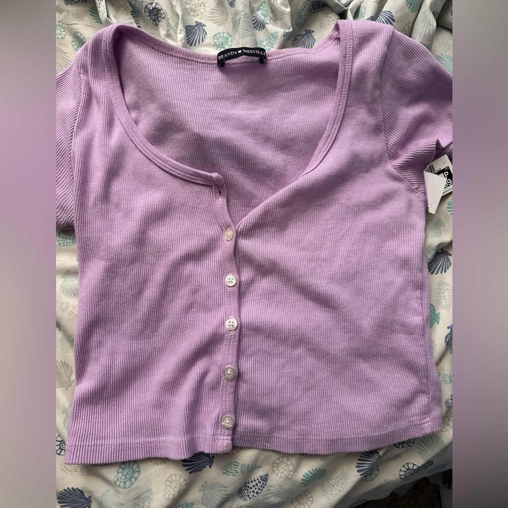 Brandy Melville Purple Zelly Top
